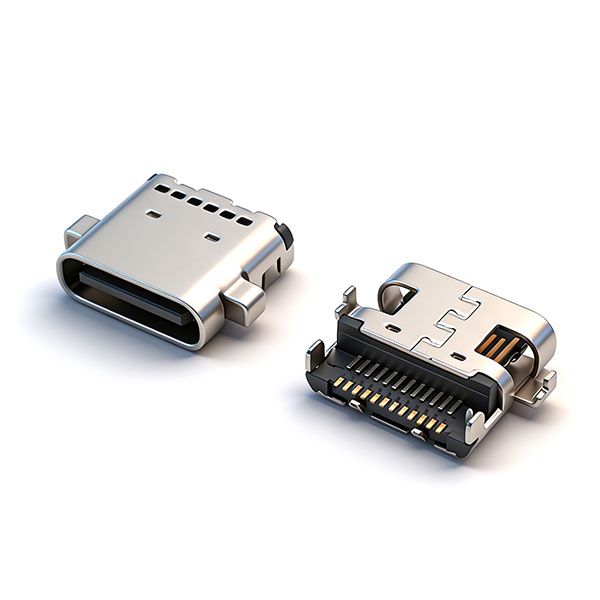 TC母座24P沉板1.6 四脚插板双排SMT L=7.9 三模 无柱 无弹