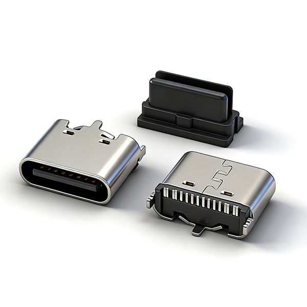 TC母座 单排16P 三脚立贴 L=6.5 三模  无柱 无弹