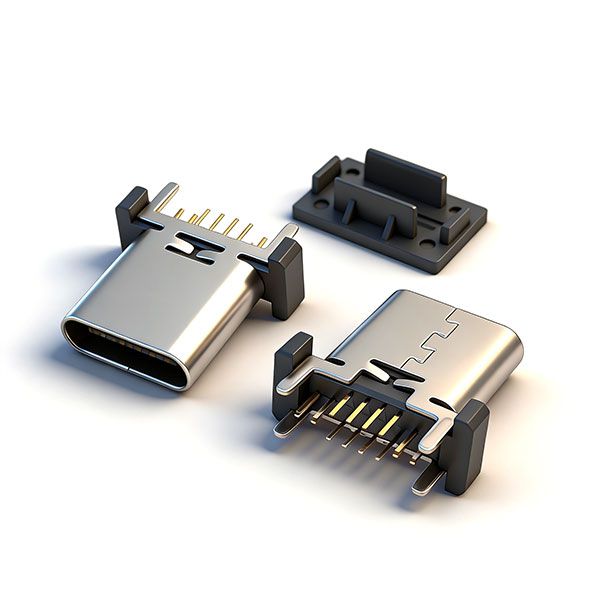 TC母座16P 立插 L=10.5 A款 三模 无柱 无弹